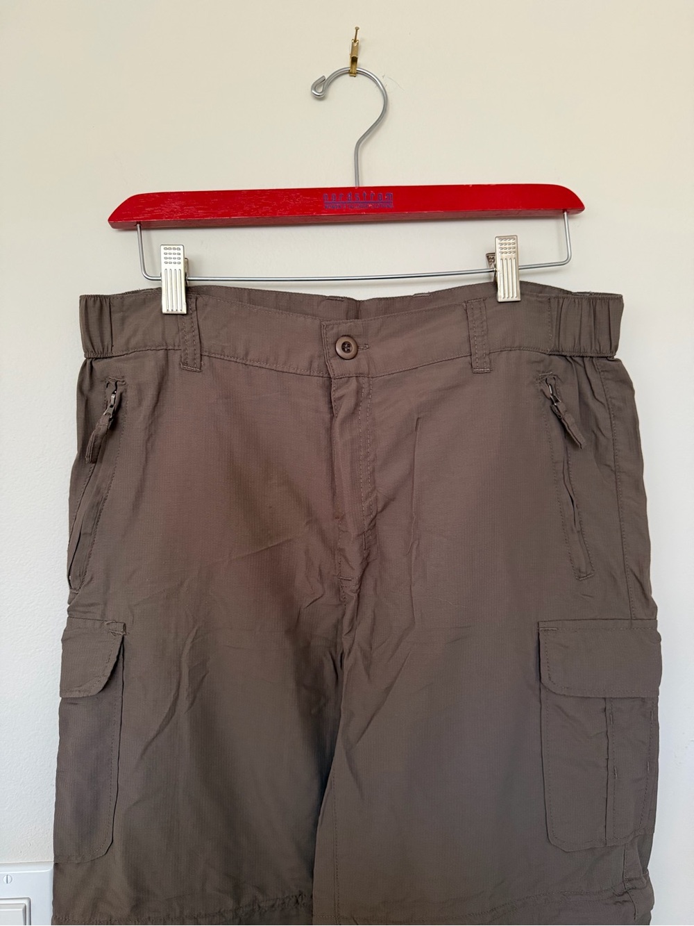 Women’s Green-Brown Cargo Pant-to-Shorts